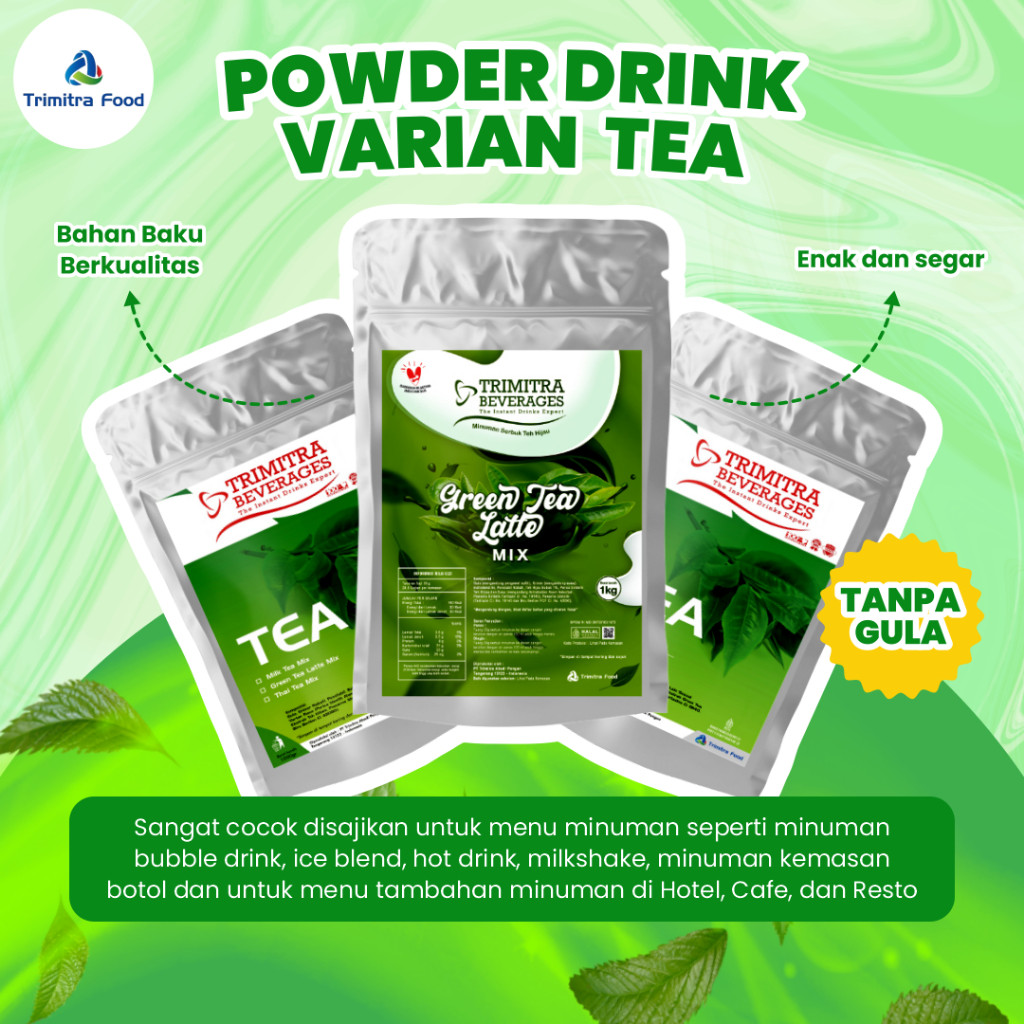 

Bubuk Minuman Powder Drink Aneka Rasa Varian Tea Plain Tanpa Gula 1 Kg Halal