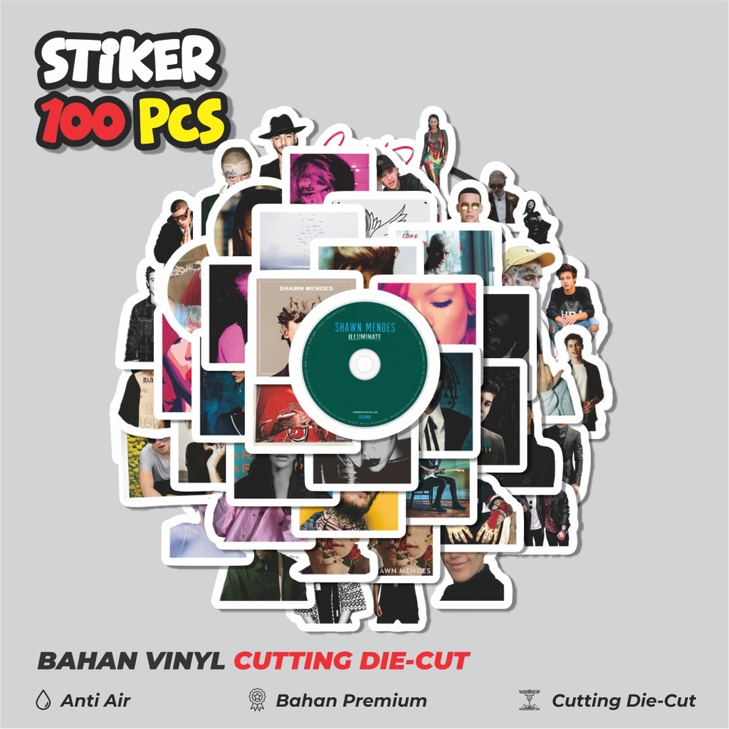 

Terbaru! 50 pcs Stiker Lil Peep, Bunny, Shawn Mendes Rihanna Dekorasi Lucu Kreatif untuk Notebook, Skateboard, HP