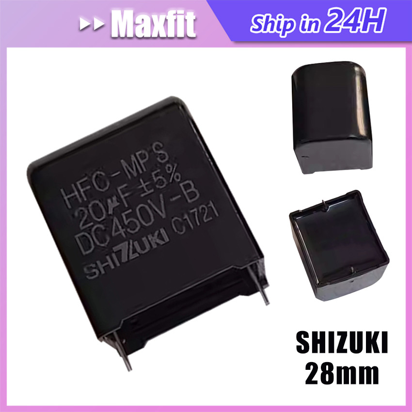 Kapasitor AC Daikin Inverter HFC-MPS 20uF DC450V-B SHIZUKI Kapasitor HFC-MPS 20 Mikro jarak kaki 28m