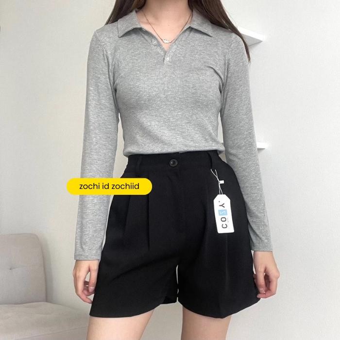 [Zochi] Celana Pendek Wanita All Size Polyester | Celana Pendek Kulot Wanita Korea | Celana Pendek H