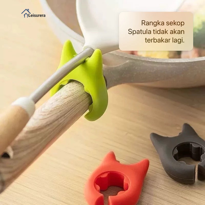 

Rubber Spatula Holder/Spatula Holder Sandaran Penahan Spatula Dan Tutup Panci / Spatula Holder / Tempat Spatula leisurera