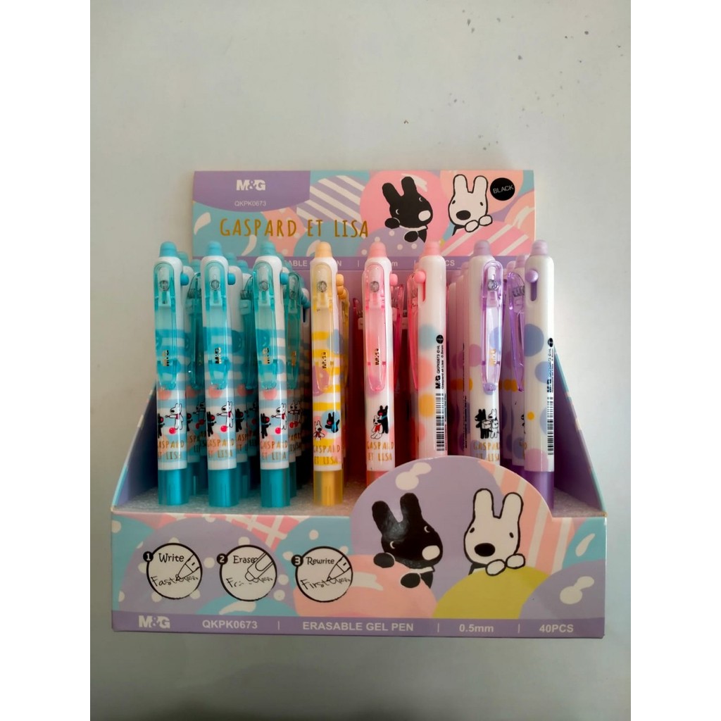 

Pulpen M&G Erasable Gel Pen 0.5 Black Gaspard et Lisa