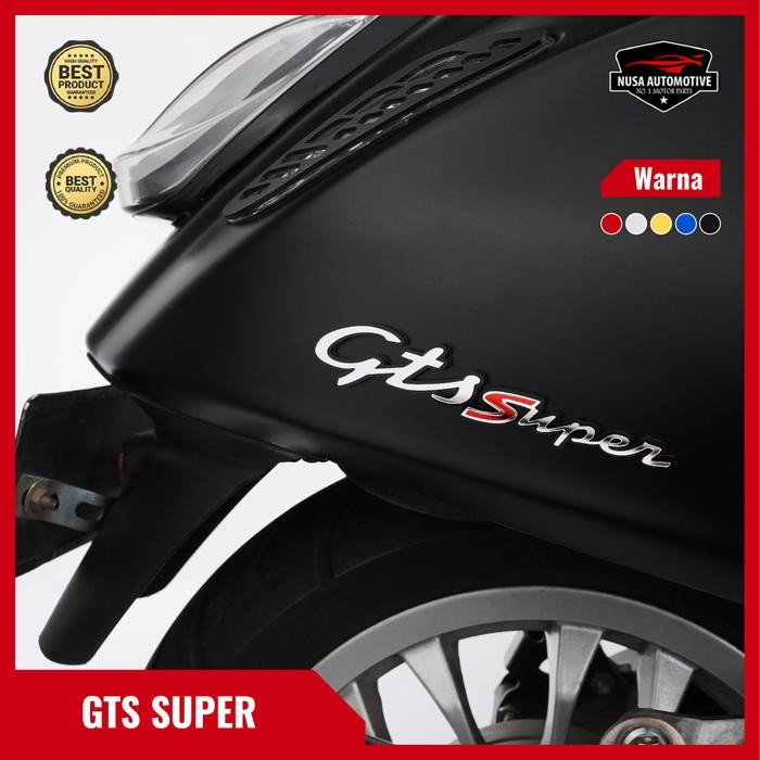 EMBLEM VESPA GTS SUPER STIKER 3D EMBLEM TIMBUL VESPA SYM GTS 250I by UC