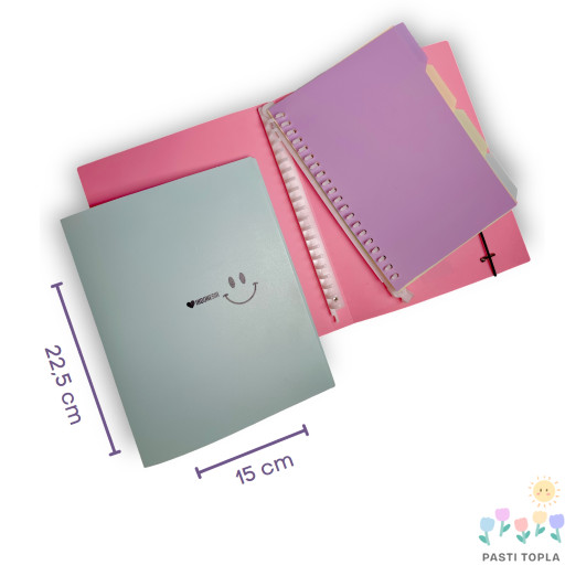 

[PASTI TOPLA] Binder Note 904 20 ring pastel buku catatan sekolah & kuliah lucu ukuran A5