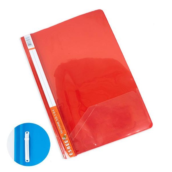 

AHHA Esbee Business File F4 (Harga 1 Pak 12 Pcs) - Map Plastik snelheckter Termurah I Officemart Stationery - Merah