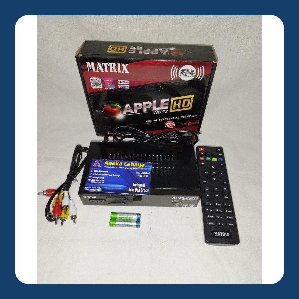 Set Top Box Tv Digital Matrix DVB T2 Apple Merah / Set Top Box Tv Digital Matrix DVB T2 Apple kuning