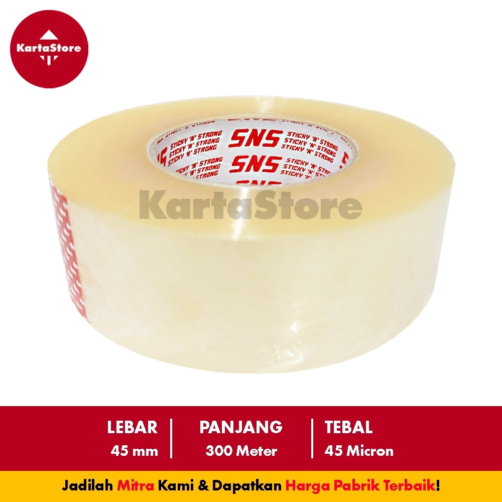 

(1 Karton ) Lakban 500 Yard / 300 M x 45 Mm x 45 Mic Khusus SAMEDAY INSTANT
