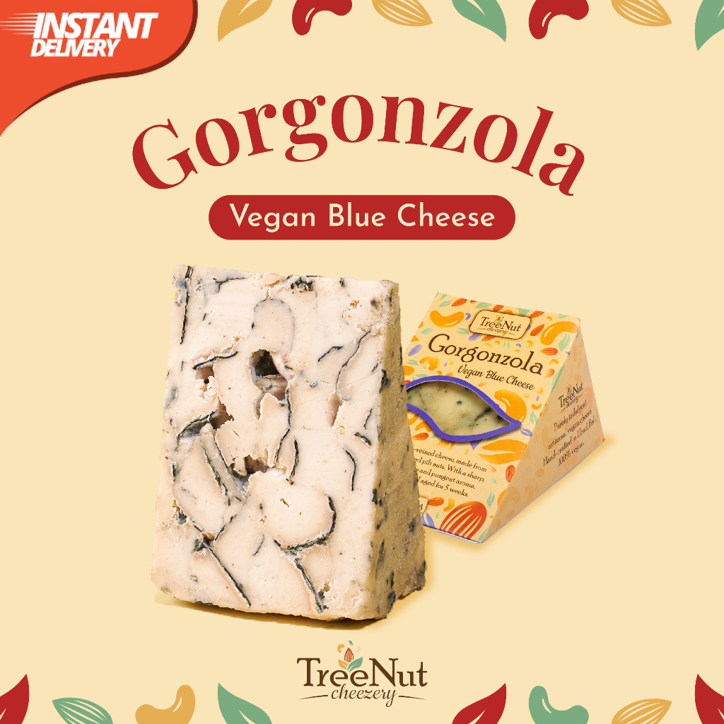 

Keju Vegan Gorgonzola Creamy Kaya Rasa Blue Cheese - Kirim Instan (Bali) | TreeNut Cheezery