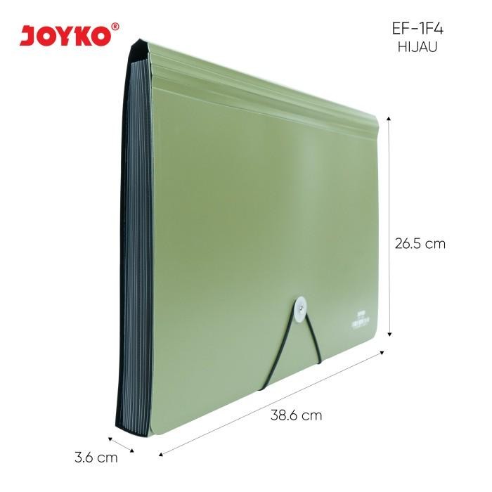 

【YANA-M】BIG SALE !!! Expanding File Map Harmonika Joyko EF-1F4 Folio 13 Pocket - Hijau