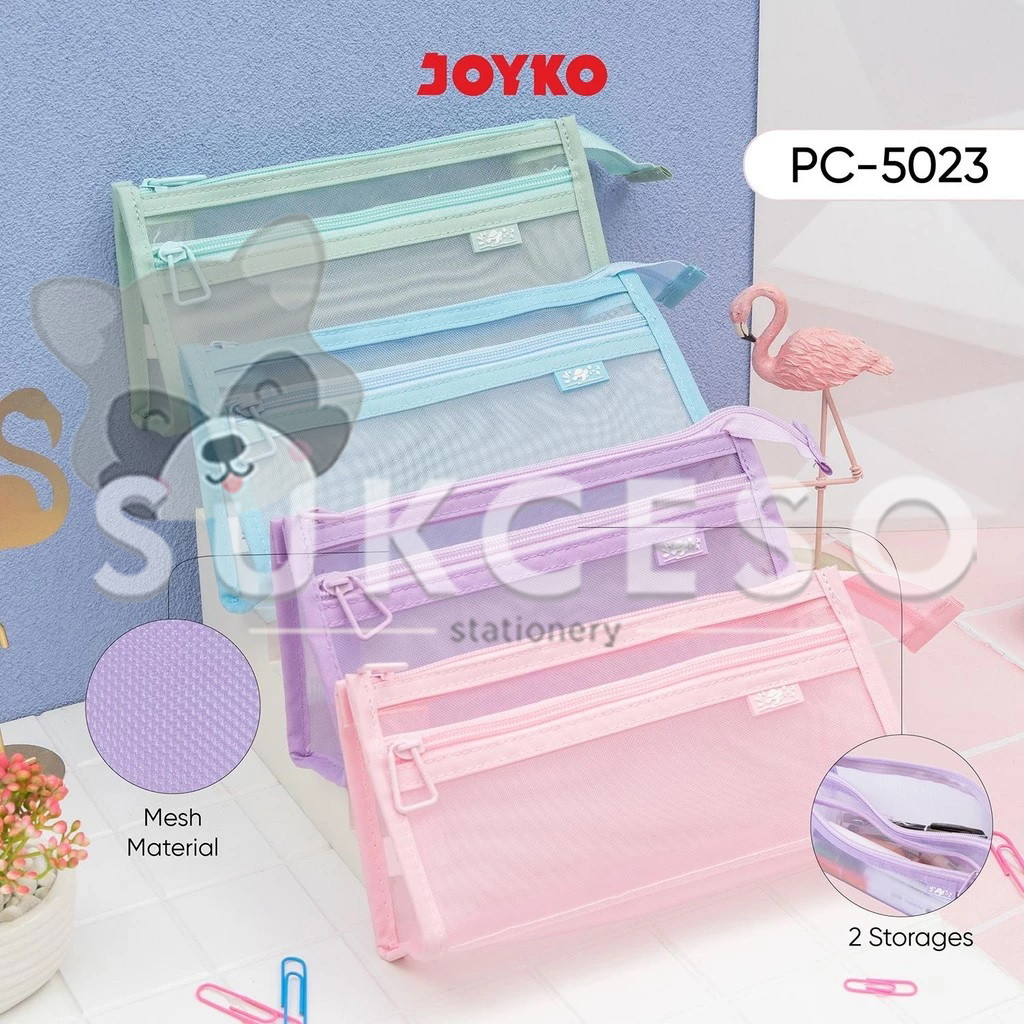 

JOYKO Pencil Case PC-5023 / Tempat Pensil Jaring Pastel