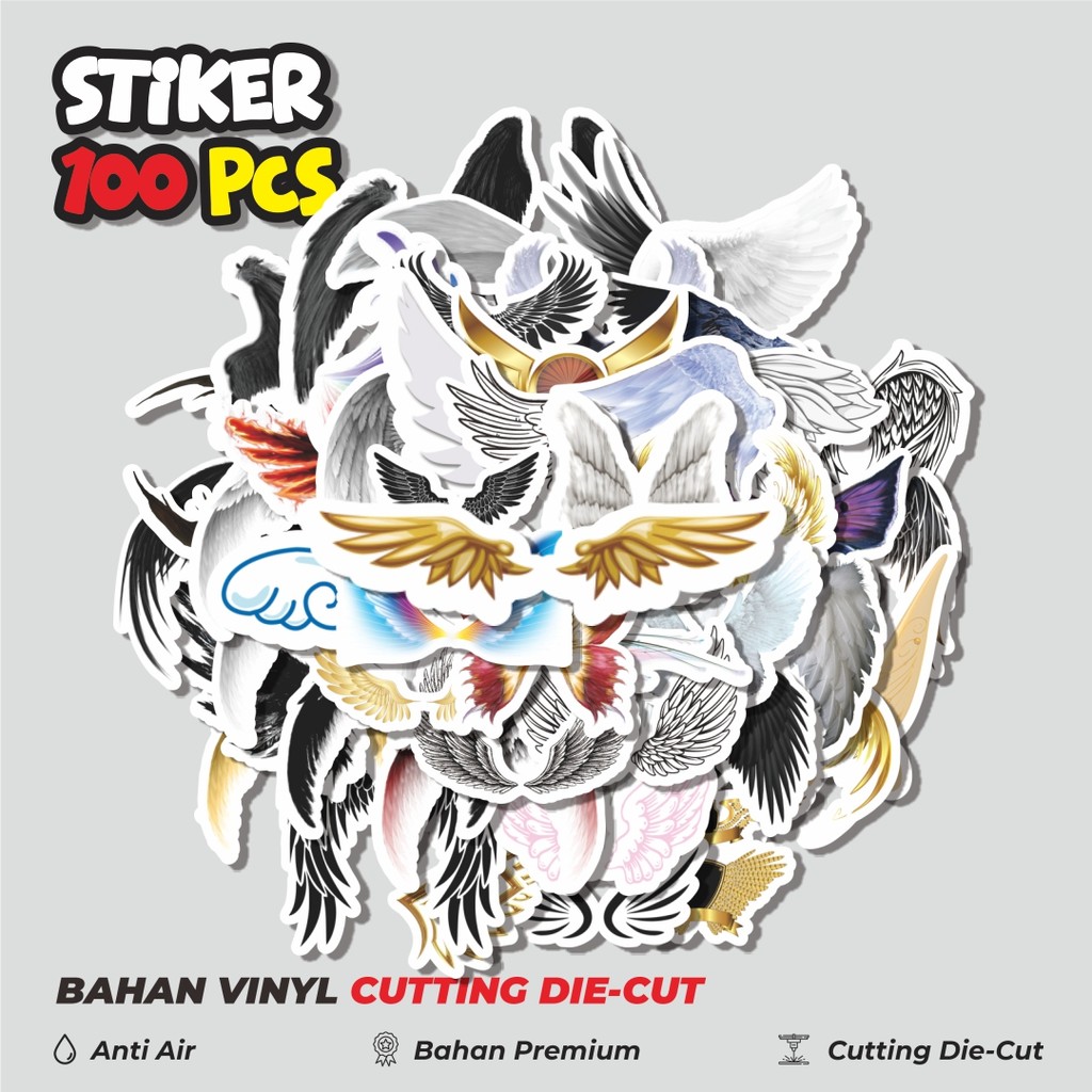 

Terbaru! 50 pcs Stiker Motif Sayap [Angel/Sayap malaikat, Demon/Iblis, Butterfly/Kupu kupu, Fantasy Wings]"Dekorasi Lucu Kreatif untuk Notebook, Skateboard, HP