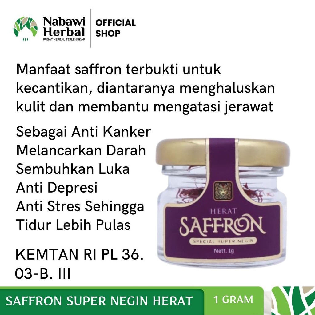 

HERAT SAFFRON - Saffron Super Negin 1gr 100% Original