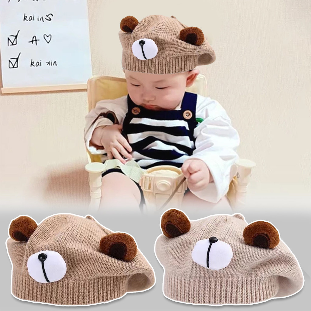 Topi Beret Bear Style Korea topi beret anak perempuan topi pria keren