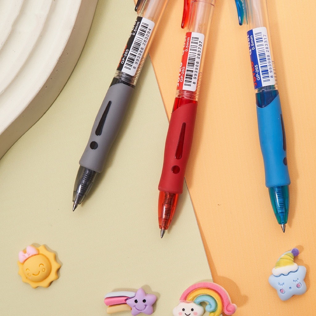 

[ LZ ] Pulpen Gel / Pena Gel Hitam Biru Merah Pen Gel 0.5 mm