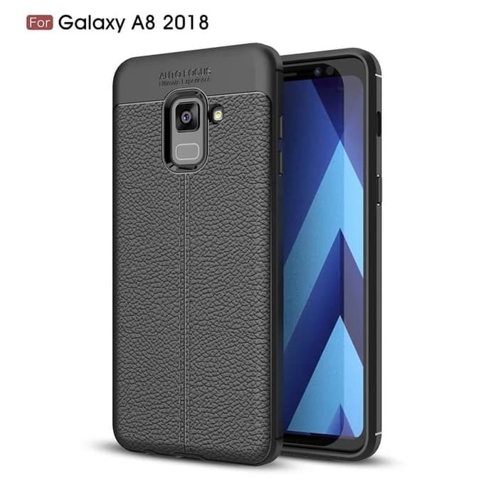 CASE SAMSUNG A8 2018 / A8 PLUS CASE CARBON AUTOFOCUS LEATHER CASE HIGH QUALITY

