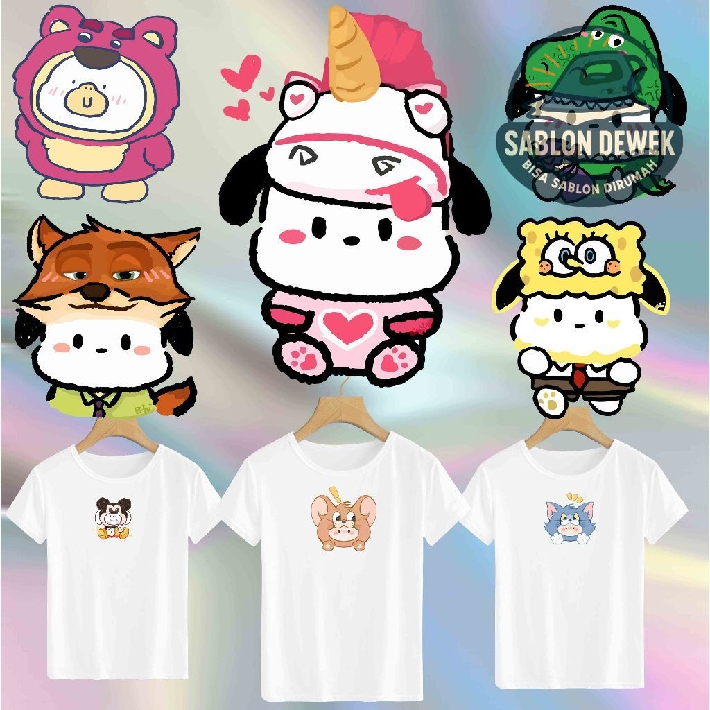

SABLON STICKER DTF UKURAN 8CM TEMA CUTE CHARACTER