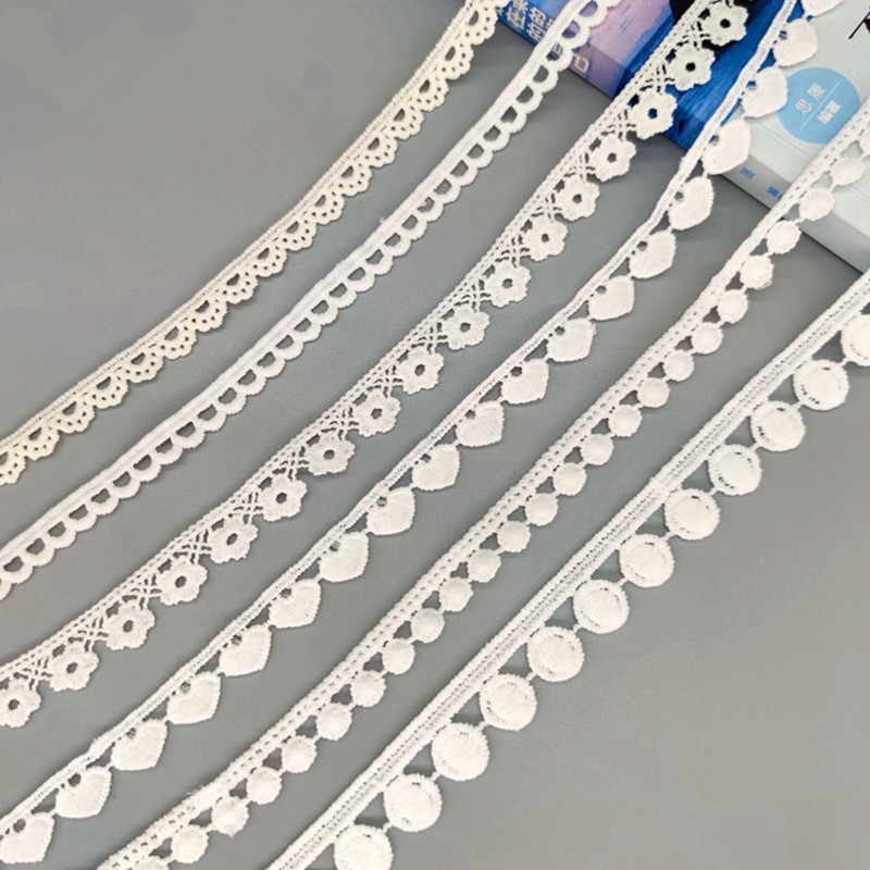 

2 Yards Heart Small Circlewavy Lace Ribbon 10mm-20mm dentelle Lolita Polyester Silk Embroidery DIY Fabric Lace For Needlework