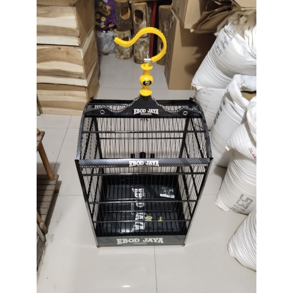 Sangkar kotak ebod decal jari jari fiber no 2  carbon original ebod CO