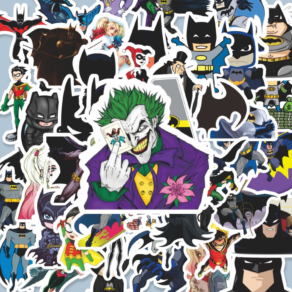 

100PCS Lucu Stiker Kartun Batman Stiker Aesthetic Stiker Anti Air Stikers Berperekat Waterproof sticker decal buat Motor Helm Buku Journal Koper Casing HP Laptop Botol Minum Hadiah anak