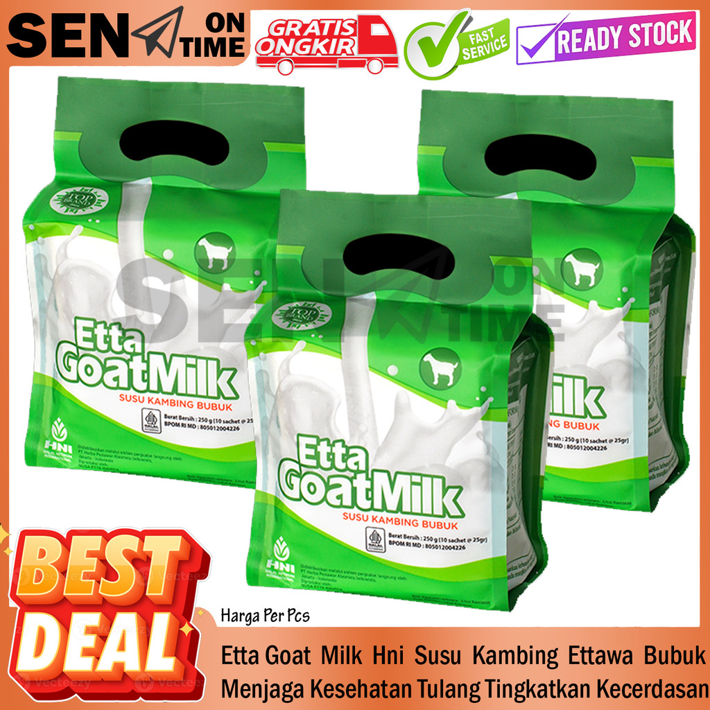 

Etta Goat Milk HNI HPAI Susu Kambing Ettawa Bubuk Gizi Seimbang Imun Tubuh Otak Tulang Syaraf Psoriasis Gangguan Pernapasan Produksi ASI Nutrisi Anak Ibu Menyusui Lansia Pencernaan Mineral Kalsium Protein Alami Formula XRFA Kecerdasan Kandungan Esensial
