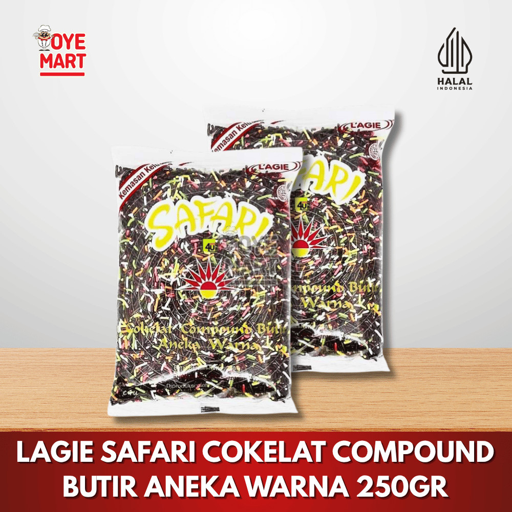 

LAGIE SAFARI COKELAT COMPOUND BUTIR ANEKA WARNA 250GR / MESES