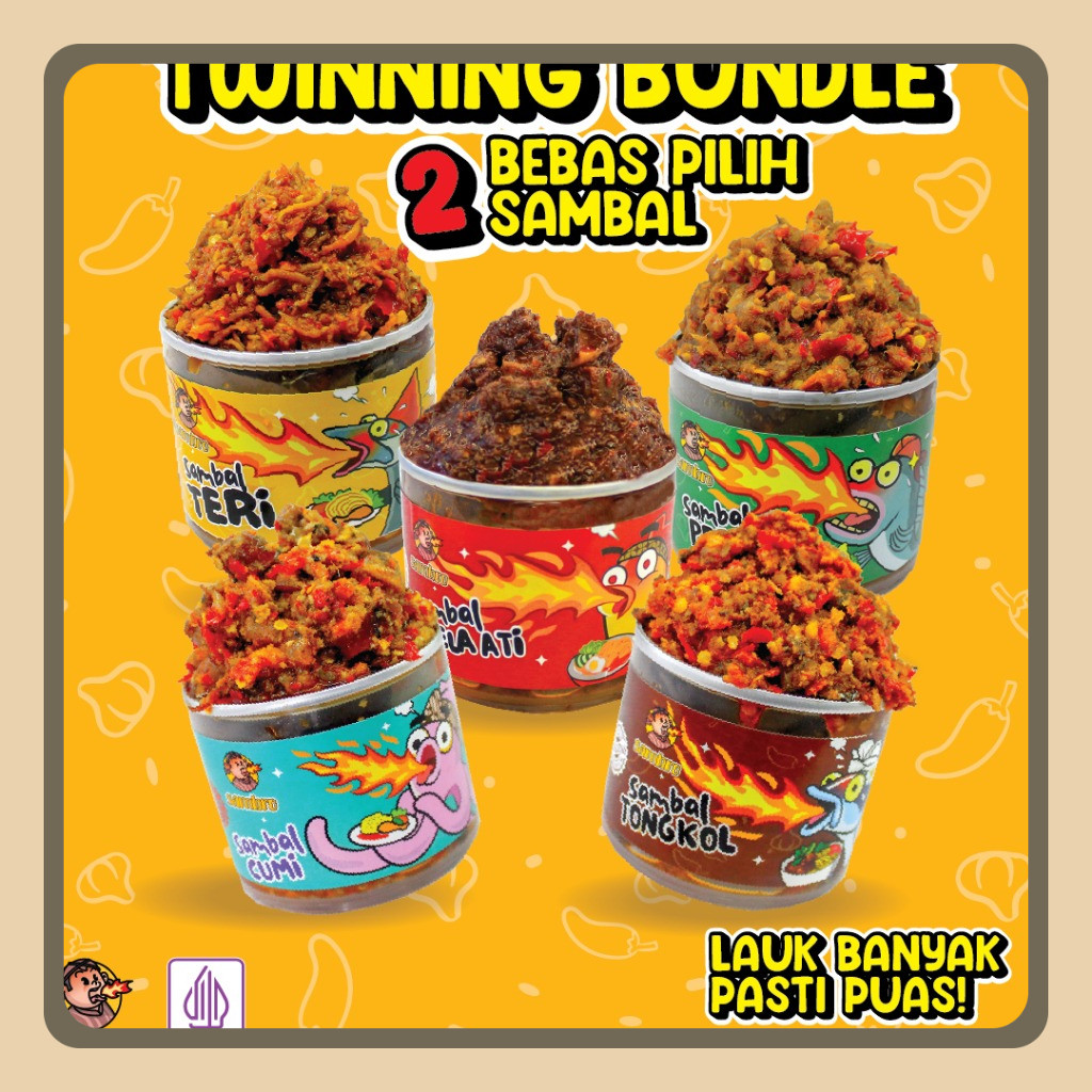 

Sambro - Paket Twinning (2 x 150g) Pilih 2 pcs (Cumi, Tongkol, Teri, Ati Ampela, Pedho)