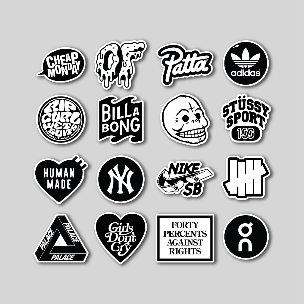 

STICKER PACK HYPEBEAST BLACK & WHITE | STICKER TUMBLER | STIKER LAPTOP KOPER HELM