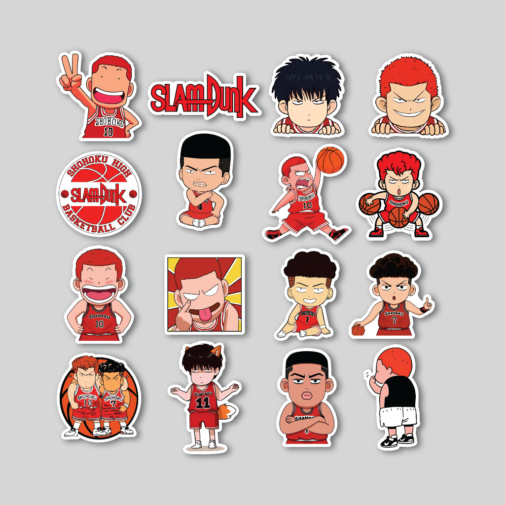 

Stiker Pack Slamdunk Chibi | Sticker Tumblr | Stiker Laptop Koper Helm