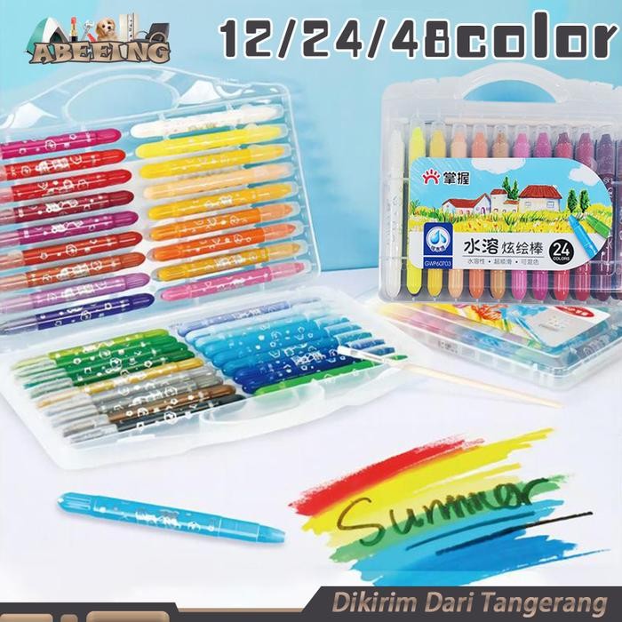 

TERLARIS! Grasp Crayon Mata Sedang 48 Warna Krayon Warna Original - 12color