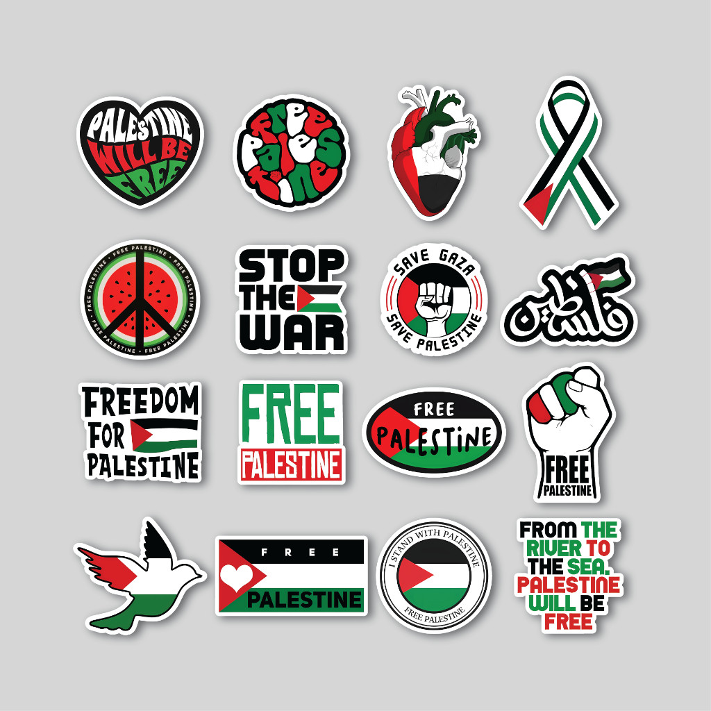 

Sticker Pack Free Palestine | Sticker Tumbler | Stiker Laptop Koper Helm