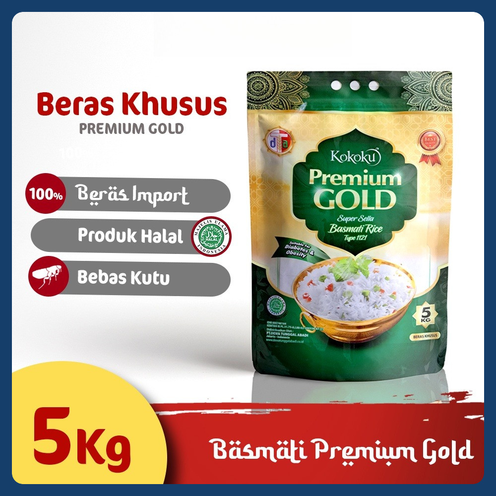 

KOKOKU - Beras Basmati Premium Gold 5kg Kemasan