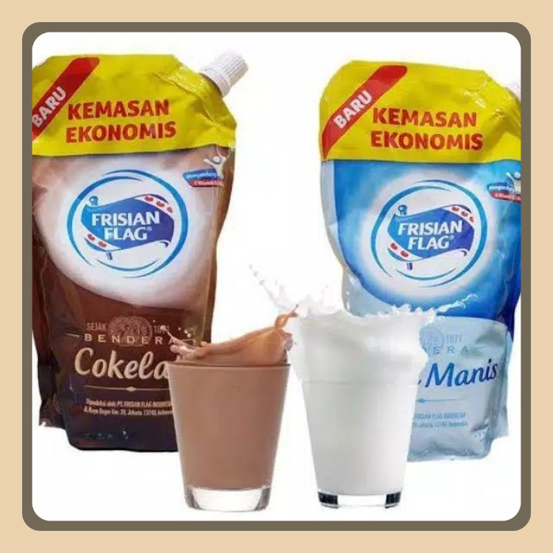 

susu FRISIAN FLAG Kental Manis 545ml Pouch refiil 545g putih coklat