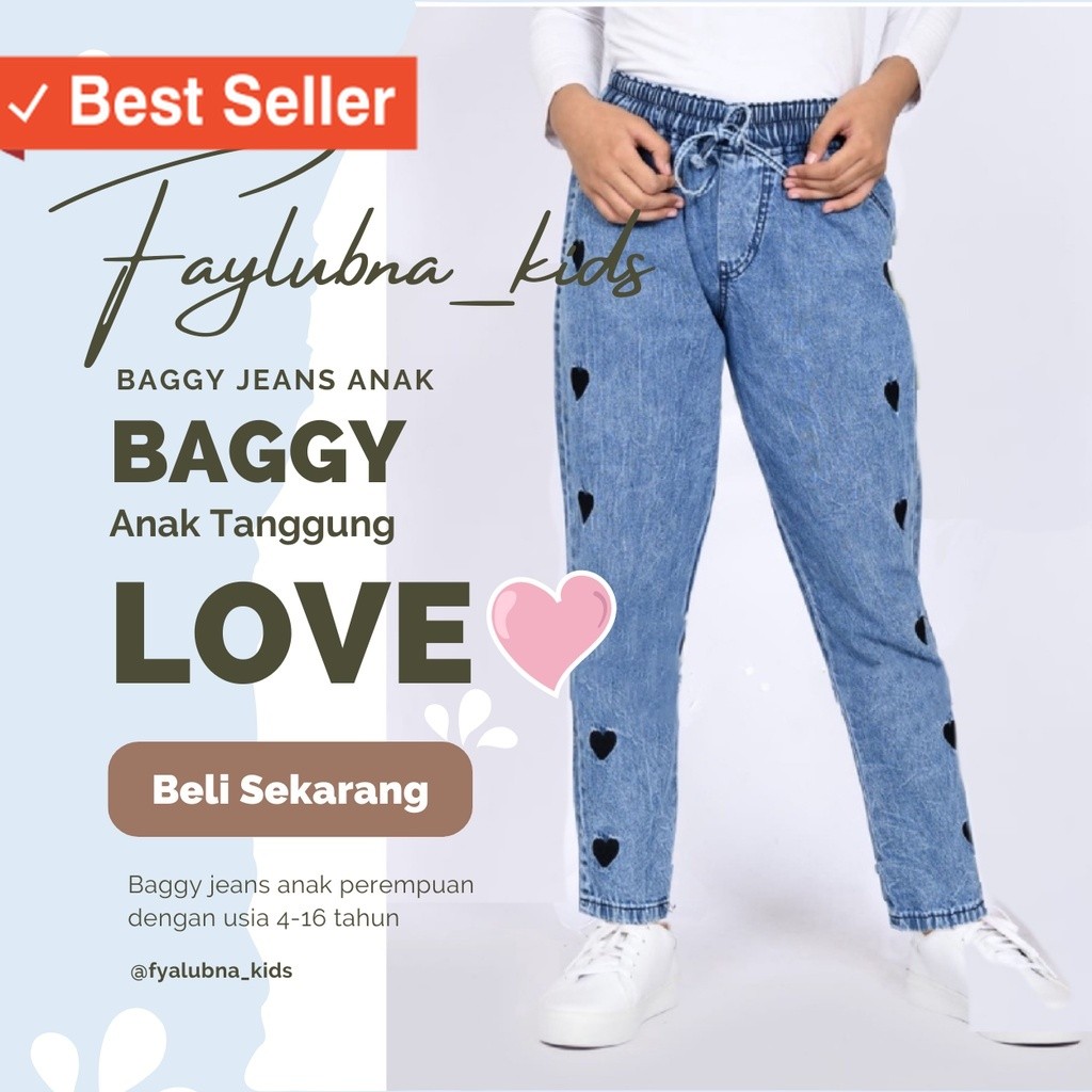 Celana Jeans Anak Murah Bahan Tebal / BAGGY PANTS ANAK JEANS 4-16 TAHUN /CELANA JEANS / CELANA JEANS
