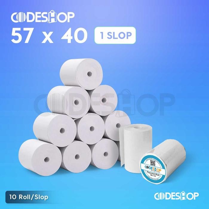 

( 1 slop ) KERTAS THERMAL ROLL 58x40 | 58 x 40 PRINTER BLUETOOTH
