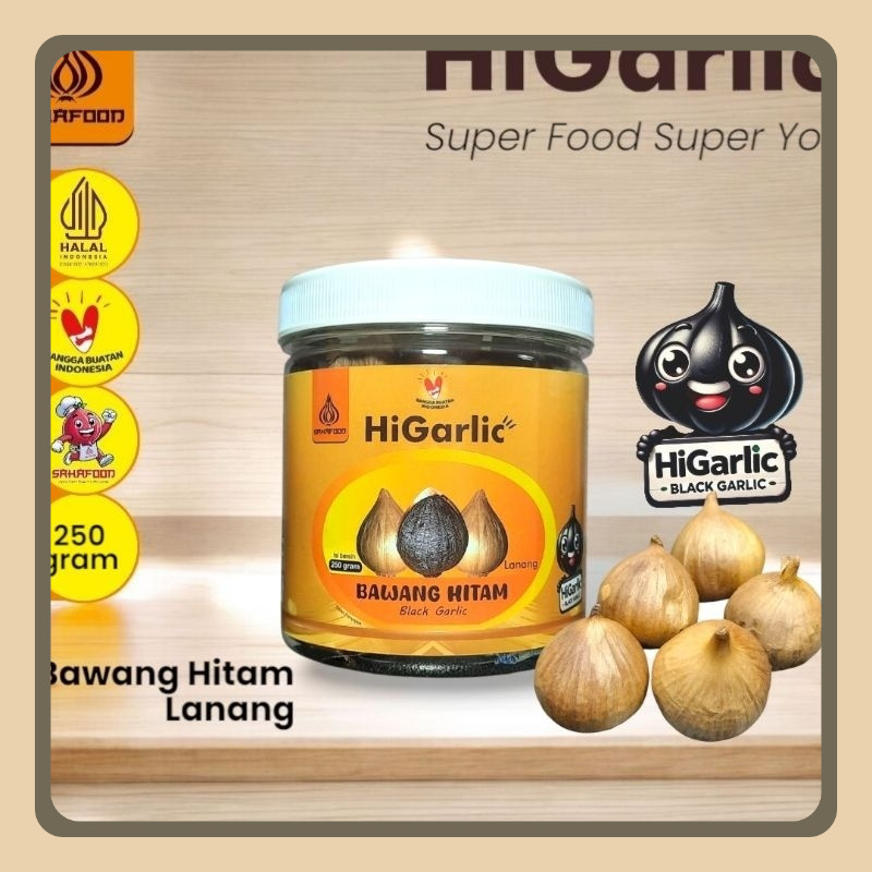 

Black Garlic Lanang 250gram HiGarlic Bawang Hitam Tunggal Sahafood sehat dan menyehatkan