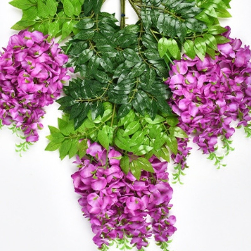 Plastik- Bunga Lavender Artificial Wisteria Tanaman Import Grosir Pernikahan Artifisial