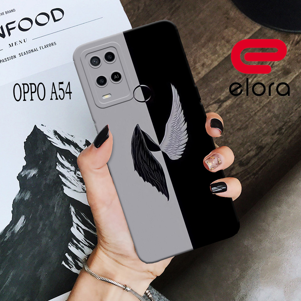 Case Hp OPPO A54 - Elora Case - Casing OPPO A54 - Motif Hitam Putih - Kesing Hp - SoftCase OPPO A54 