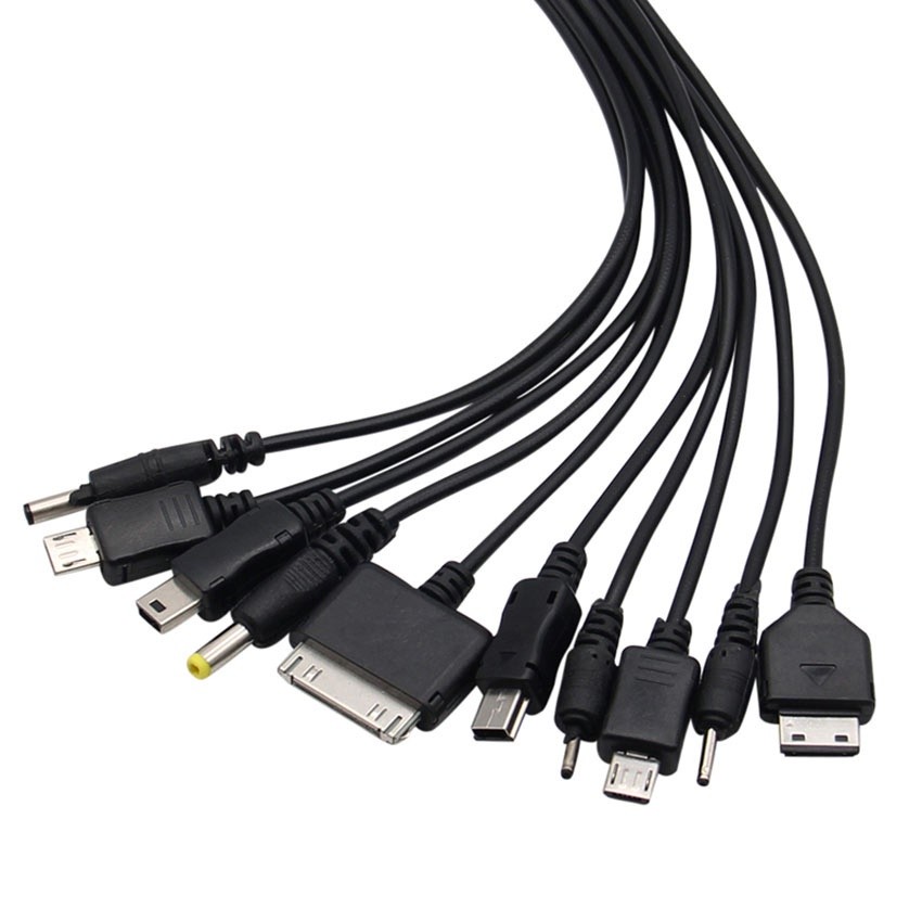 hot deals 10 in 1 kabel data cumi usb / kabel charger cumi multifungsi usb 10in1 1meter kabel multi