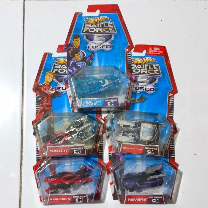 TR99 Hotwheels Hot Wheels Battle Force 5 Fused 1 set 5 pcs 2011 Reverb Gearslammer