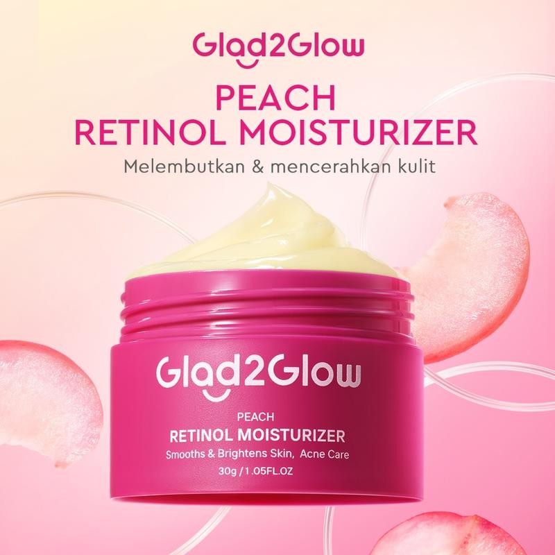 

GLAD2GLOW Peach Retinol Moisturizer dengan kandungan campuran Retinol & HPR Wajah Mencerahkan untuk membantu melawan tanda-tanda penuaan dini