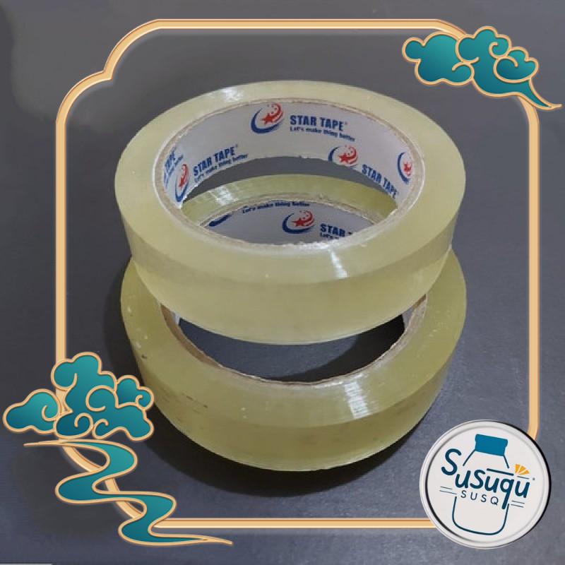 

Lakban Bening OPP 24 mm 100 Yard Isolasi Selotip Star Tape Solatip Susuqu Susuqu