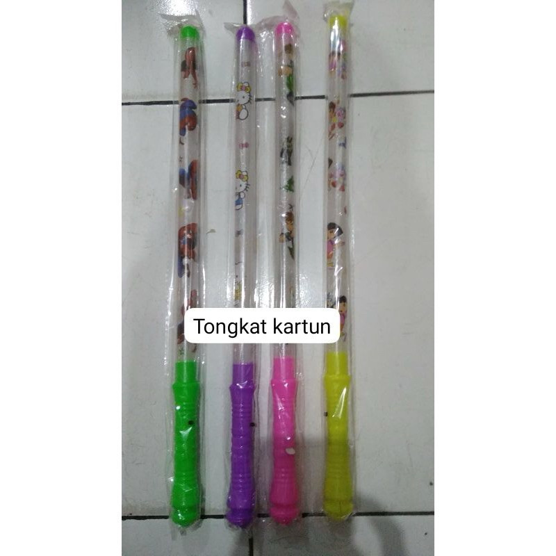 (MGS)  LAMPU STIK KARAKTER / MAINAN ANAK LAMPU STIK + BATERAI / STICK LAMPU PATROLI 48 CM TONGKAT  L