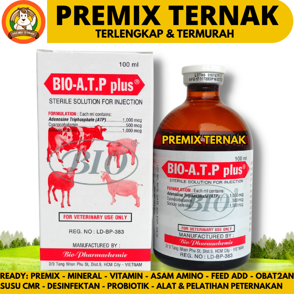 BIO ATP PLUS 100ML - Vitamin Hewan untuk Energi Instan Penguat Otot & Daya Tahan Stamina Tubuh Terna