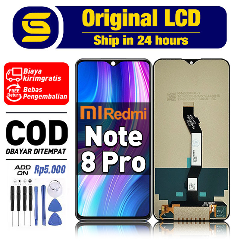 LCD Redmi Note 8 PRO Original Touchscreen Fullset Compatible For Glass Digitizer ori asli COD