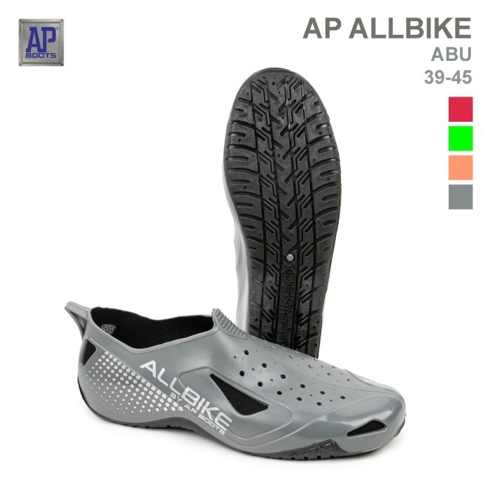AP Boots ALLBIKE Abu - Sepatu Bike PVC - 40, Abu-abu