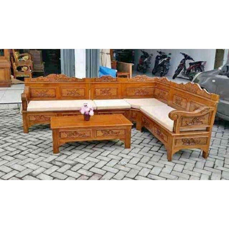 Kursi tamu minimalis jati kursi sudut minimalis jati