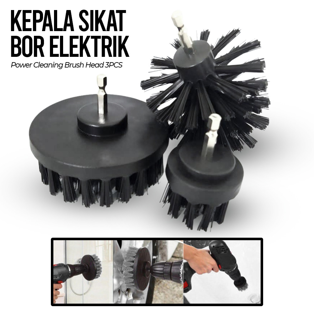 

ORI MSHIER Kepala Sikat Bor Elektrik Power Cleaning Brush Head 3PCS - DB003B