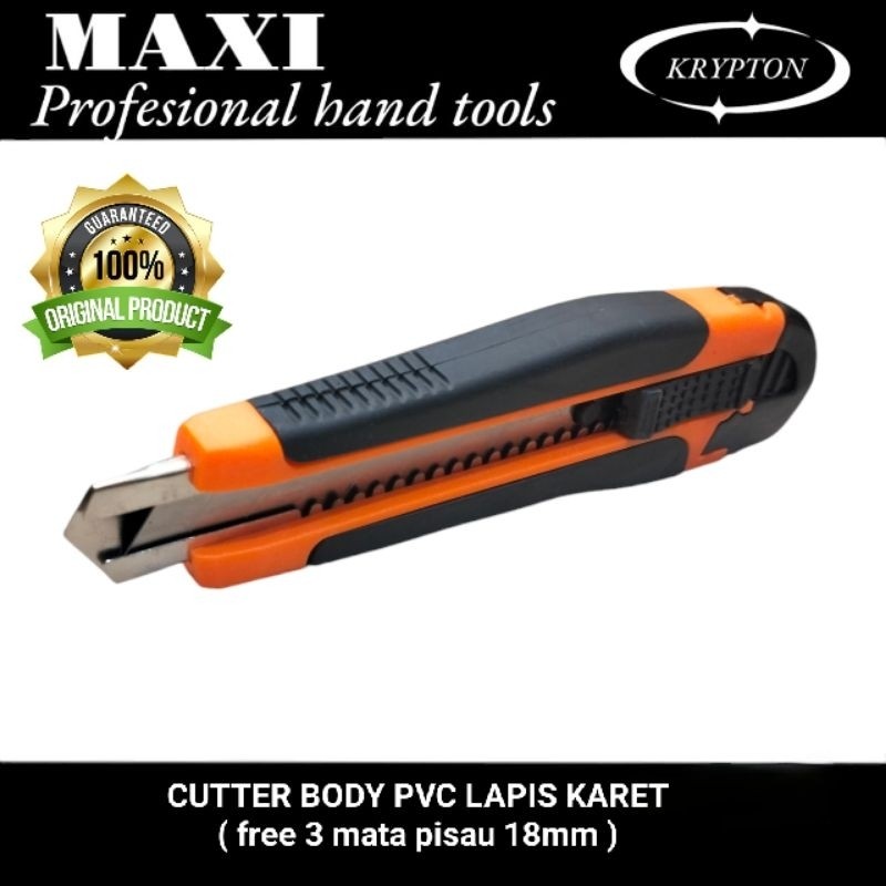 

Maxi cutter / cutter body pvc lapis karet ( free 3 mata pisau 18mm )HALA