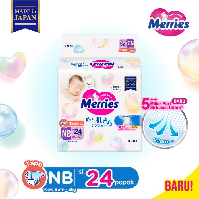 Merries Premium NB24 - Popok Bayi Perekat (New Born-5)kg
