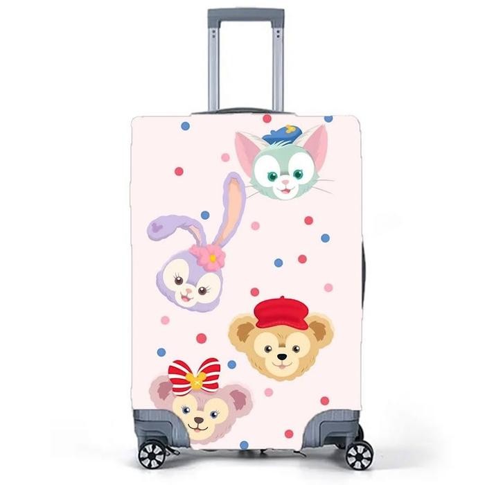 Skoola Sarung Koper Luggage Cover Sarung Pelindung Koper Medium 22-25 Inch New Motif - Duffy Pink TE